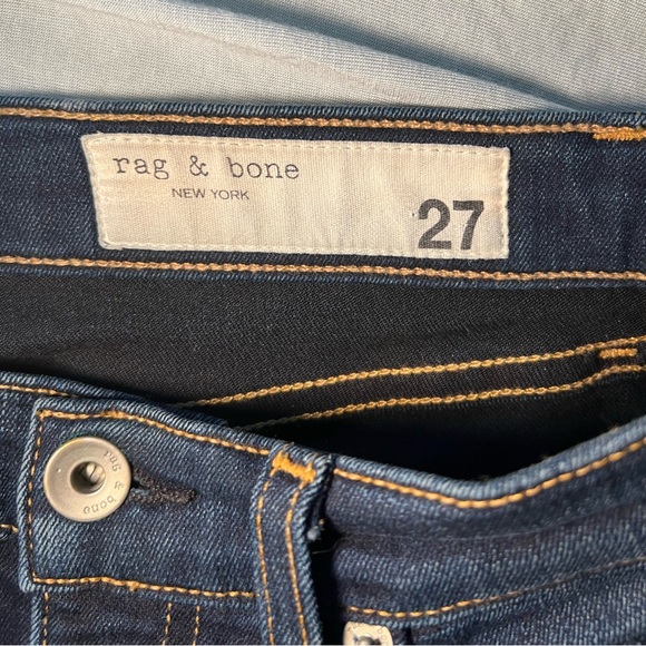 Rag and Bone Jeans Womens Size 27 Mid Rise Ankle Skinny Dark Wash - Picture 4 of 6